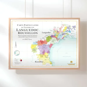 Affiche pour amateurs de vin - Les vins du Languedoc Roussillon